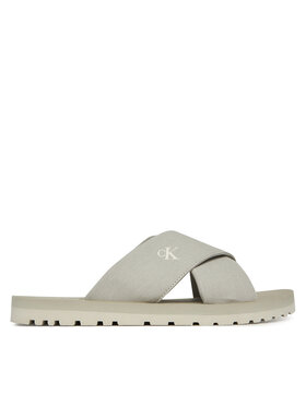 Calvin Klein Jeans Natikače Calvin Klein Jeans Cross Sandal Crxs Tx YM0YM01223 Siva
