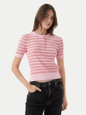 Tommy Hilfiger Tommy Hilfiger Πουλόβερ WW0WW49613 Ανοιχτό ροζ Slim Fit