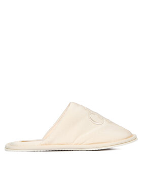 Calvin Klein Jeans Hausschuhe Calvin Klein Jeans Slipper Satin Moire YW0YW02053 Écru