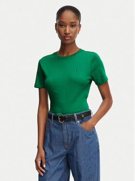 Tommy Hilfiger Tommy Hilfiger Camiseta New Cody WW0WW40587 Verde Slim Fit