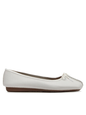 Clarks Balerīnas Clarks Freckle Ice 203544554 Balts