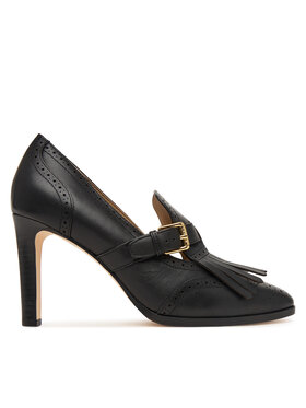 LAUREN RALPH LAUREN Poltopánky LAUREN RALPH LAUREN Colleen Perforated Calfskin Kiltie Pump 802P02364002 Čierna