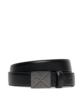 Calvin Klein Pánsky opasok Calvin Klein Emblem Plaque Buckle 32Mm LV04D7046G Čierna