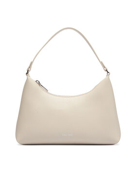 Calvin Klein Дамска чанта Calvin Klein Foil Logo Small Shoulder Bag LV04F3890G Кремав