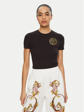 Versace Jeans Couture Versace Jeans Couture Футболка 78HAHT00 Чорний Regular Fit