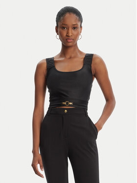 Just Cavalli Just Cavalli Top Crop Element 79PAM2A6 Črna Slim Fit