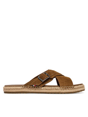 Tommy Hilfiger Espadrile Tommy Hilfiger Buckle Flexible Sandals FM0FM05772 Smeđa