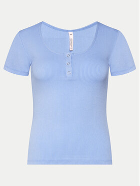 Hunkemöller Hunkemöller Pizsama felső Henley 205108 Kék Regular Fit