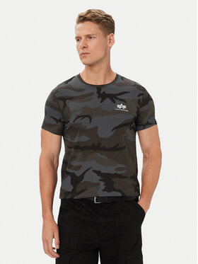 Alpha Industries Alpha Industries Футболка Basic T Small Logo Camo 188505C Сірий Regular Fit