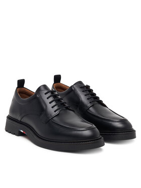 Tommy Hilfiger Обувки Tommy Hilfiger Corporate Casual Lth Deck Shoe FM0FM05979 Черен