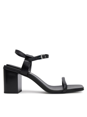 Calvin Klein Sandales Calvin Klein Block Heel Sandal 75 Lth HW0HW02650 Melns