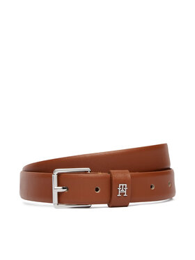 Tommy Hilfiger Sieviešu josta Tommy Hilfiger Th Square 2.5 Silver AW0AW18651 Brūns