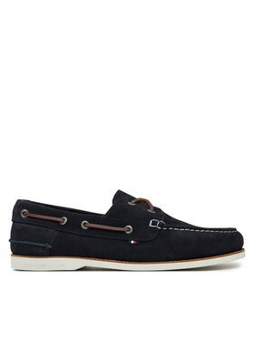 Tommy Hilfiger Halbschuhe Tommy Hilfiger Th Boat Shoe Core Suede FM0FM05387 Dunkelblau