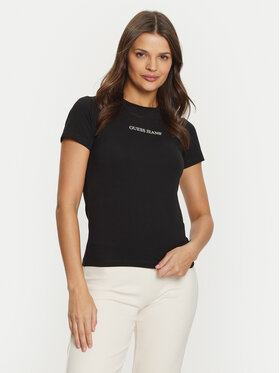 Guess Jeans Guess Jeans Футболка W4YI01 J1314 Чорний Regular Fit