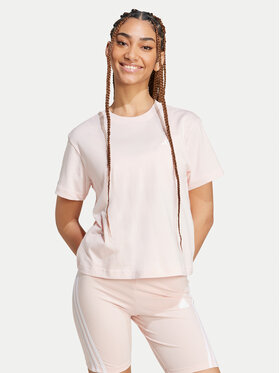 adidas adidas Футболка Essentials Small Logo JH3694 Рожевий Slim Fit