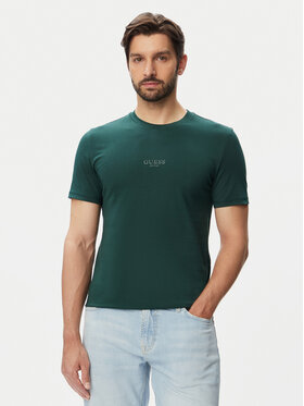 Guess Guess Футболка M2YI72 I3Z14 Темно-зелений Slim Fit
