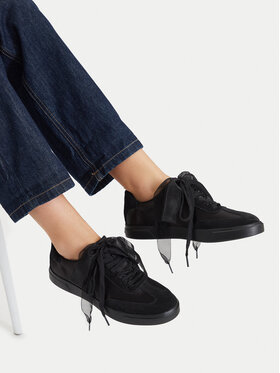 Calvin Klein Sneakers Calvin Klein Low Pro Cupsole Wt Satin Mix HW0HW03288 Schwarz