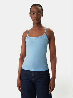 Tommy Jeans Tommy Jeans Top Essential DW0DW20675 Celeste Slim Fit