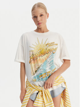 Billabong Billabong Camiseta Where The Sun Collide EBJZT00499 Blanco Loose Fit