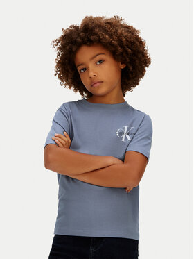 Calvin Klein Jeans Calvin Klein Jeans Camiseta Chest Monologo LV1CKSJA32 Azul Regular Fit