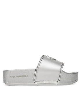 KARL LAGERFELD Šľapky KARL LAGERFELD Kondo Maxi KL80819M Strieborná