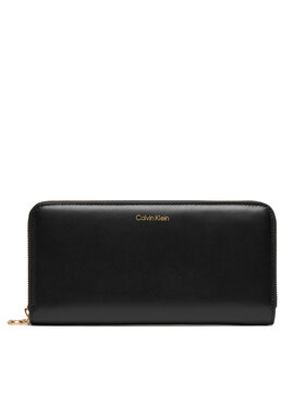 Calvin Klein Peňaženka Calvin Klein Ck Large Zip Around LV04F1093G Čierna