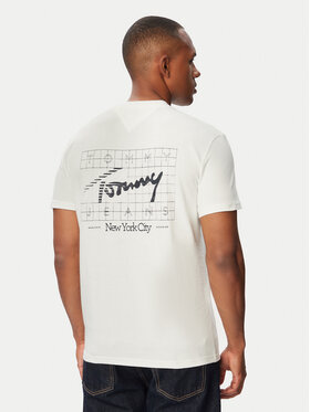 Tommy Jeans Tommy Jeans Camiseta Sign DM0DM23177 Crema Regular Fit