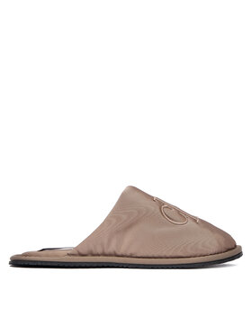 Calvin Klein Jeans Papuče Calvin Klein Jeans Slipper Satin Moire YW0YW02053 Béžová
