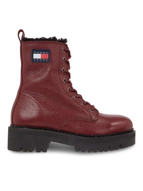 Tommy Jeans Μποτίνια Tommy Jeans Tjw Urban Tumbled Ltr Wl EN0EN02317 Μπορντό