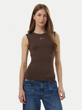Guess Guess Top W6YP17 K3881 Marrón Regular Fit