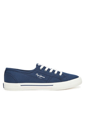 Pepe Jeans Tenisówki Pepe Jeans Brady Basic W PLS31287 Niebieski