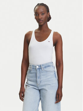 Tommy Jeans Tommy Jeans Top DW0DW20917 Blanco Regular Fit