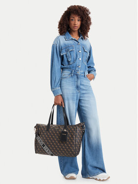 Guess Дамска чанта Guess Latona TWHQ92 11017 Тъмнокафяв