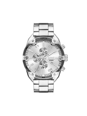 Diesel Hodinky Diesel Spiked Chronograph DZ4677 Strieborná