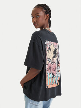 Roxy Roxy Camiseta Talloversize Washed ERJZT06081 Negro Oversize