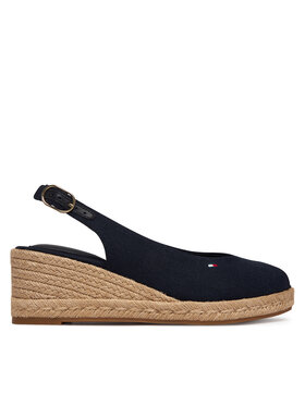 Tommy Hilfiger Espadrilles Tommy Hilfiger Mid Wedge Espad Slingback FW0FW09228 Tumši zils