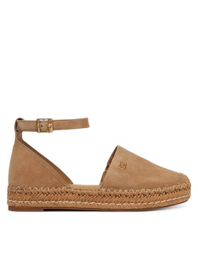 Tommy Hilfiger Espadrilky Tommy Hilfiger Th Platform Espad Suede Strap FW0FW09144 Béžová
