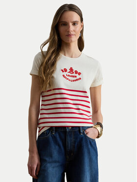 LAUREN RALPH LAUREN LAUREN RALPH LAUREN Camiseta 200B21056002 Écru Relaxed Fit