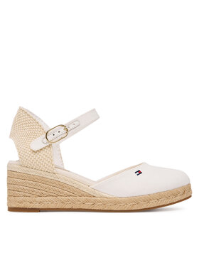Tommy Hilfiger Еспадрили Tommy Hilfiger Mid Wedge Espad Closed Toe FW0FW09233 Екрю