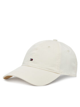 Tommy Hilfiger Kšiltovka Tommy Hilfiger Essential Flag Soft Cap AW0AW17632 Écru