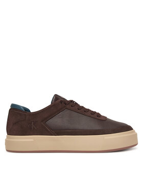 Calvin Klein Αθλητικά Calvin Klein Basket Cupsole Laceup Lth-Nu YM0YM01354 Καφέ
