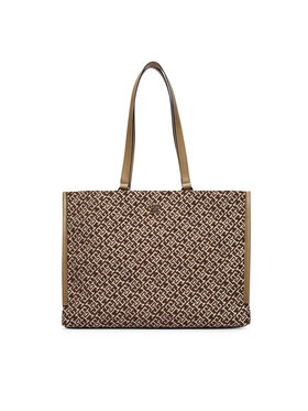 Tommy Hilfiger Táska Tommy Hilfiger Th Jacquard Tote AW0AW19009 Barna