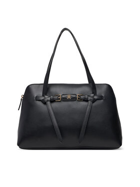 Tommy Hilfiger Kabelka Tommy Hilfiger Th Buckle Tote AW0AW19032 Černá