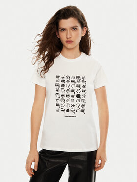 KARL LAGERFELD KARL LAGERFELD T-shirt A1W17124 Bijela Regular Fit