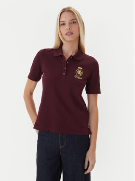 Tommy Hilfiger Tommy Hilfiger Polo Gold Crest WW0WW47315 Guinda/burdeos Regular Fit