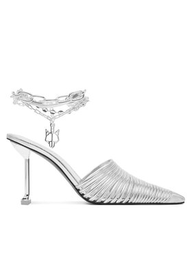 Naked Wolfe Шльопанці Naked Wolfe Chromed 00078 Срібний