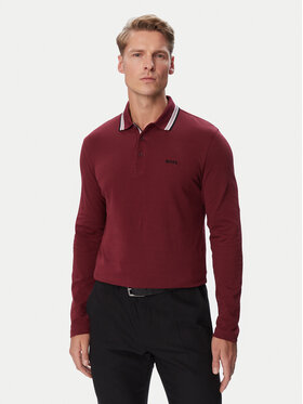 BOSS BOSS Polo Plisy  50536609 Guinda/burdeos Regular Fit
