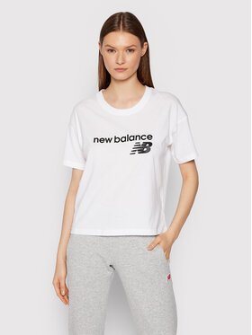 New Balance New Balance Camiseta WT03805 Blanco Relaxed Fit