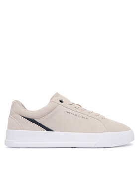 Tommy Hilfiger Sneakersy Tommy Hilfiger Th Court Premium Suede FM0FM05880 Světle béžová