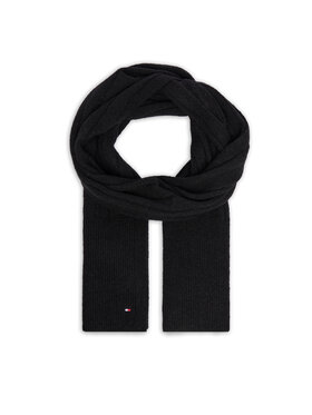 Tommy Hilfiger Šallīte Tommy Hilfiger Flag Fluffy AW0AW17787 Melns